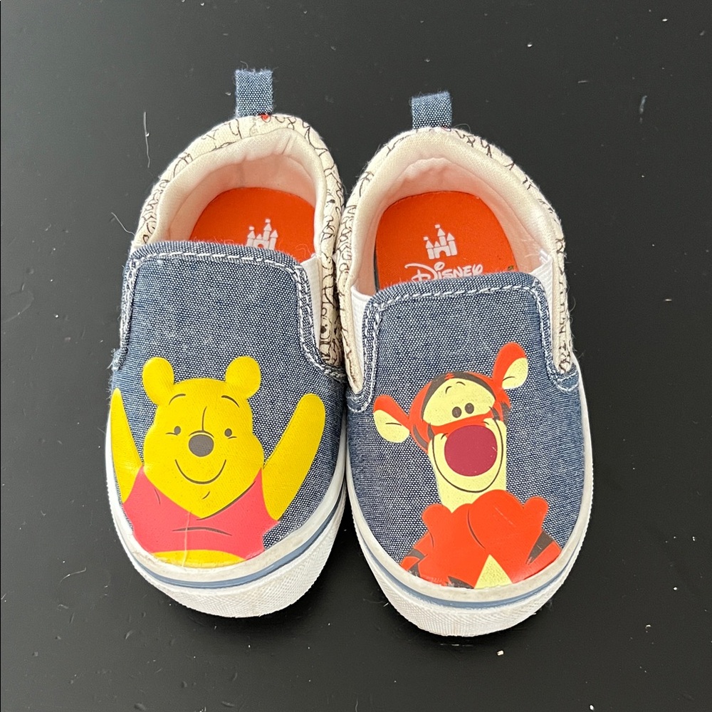 Disney Kids Denim Slip-On Sneakers - Blue and Yellow